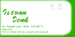 istvan denk business card